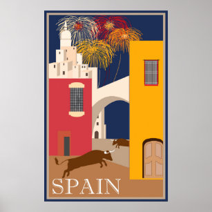 Poster touristique touristique vintage Espagne