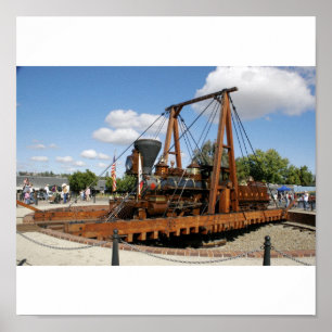 Poster Tourne-disque ferroviaire historique