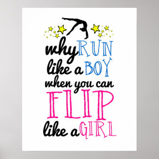 Poster Tourner comme une fille Emanciper Gymnastique