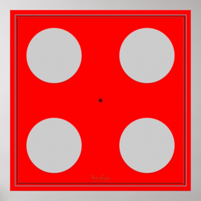 Poster Tourner l'illusion optique bleue (Devant)