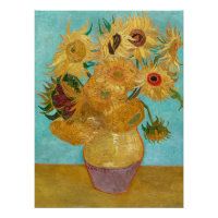 Tournesols, peinture de nature morte post-impressi