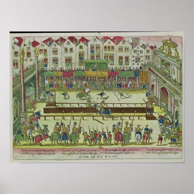 Poster Tournoi pendant lequel Henri II (Devant)