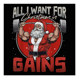 Poster Tout ce que je veux pour Noël, c'est des gains drô