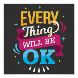 Poster Tout ira bien   vibe positive