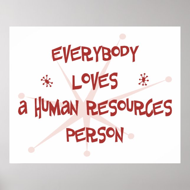 Poster Tout Le Monde Aime Une Personne En Ressources Huma (Devant)