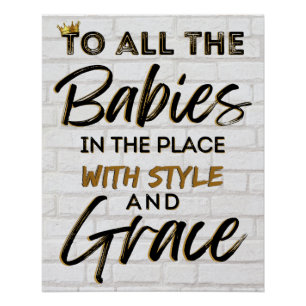 Poster Toutes les bébés à la fête avec Style & Grace Part