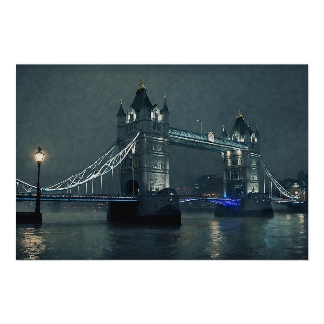 Poster Tower Bridge et London Fog (Devant)