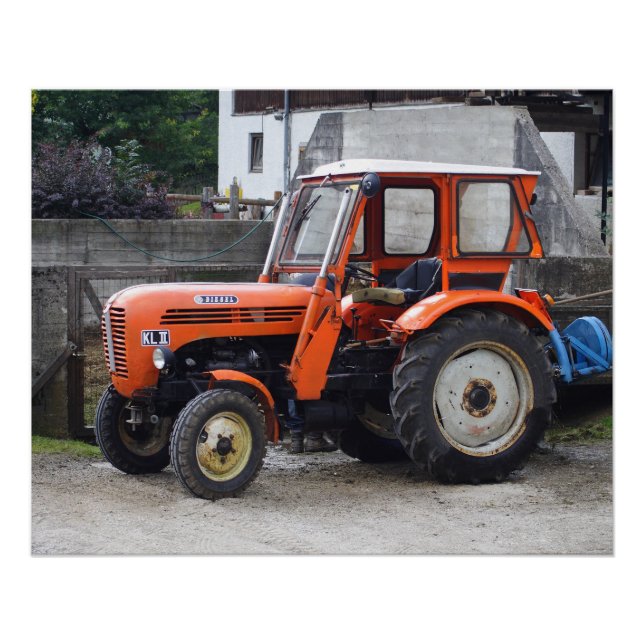 Poster Tracteur Diesel Orange Steyr KL II (Devant)