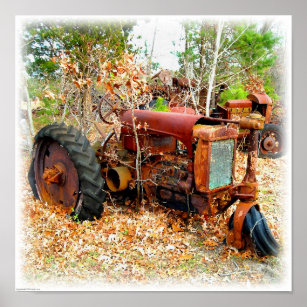 Poster Vieux Tracteur agricole