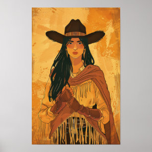 Poster traditionnel Mexicain Portrait