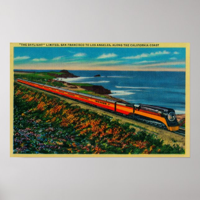 Poster Train Daylight Limited sur la Californie (Devant)