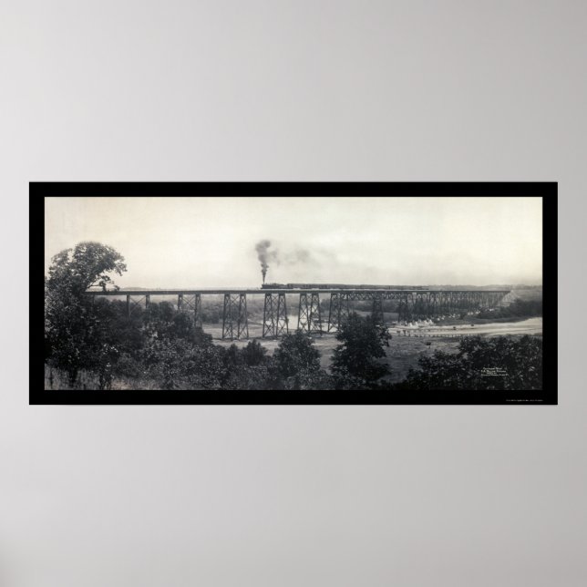 Poster Train De Chicago Photo 1914 (Devant)