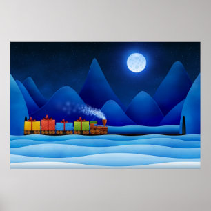 Poster Train de Noël