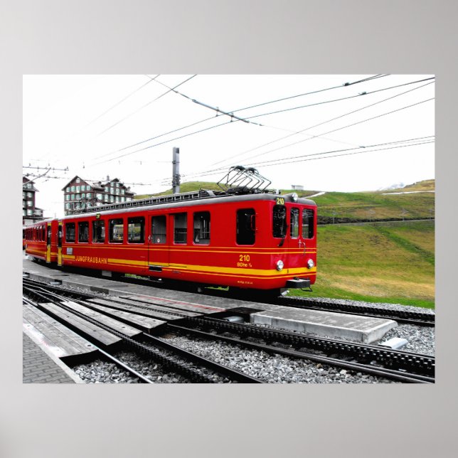 Poster Train Jungfraubahn en Suisse (Devant)