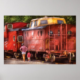 Poster Train - Pennsylvanie, région nord caboose, 477