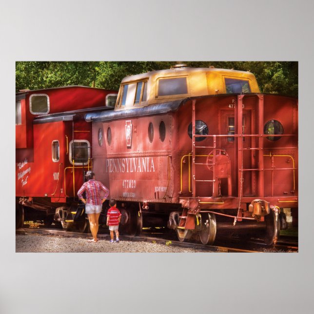 Poster Train - Pennsylvanie, région nord caboose, 477 (Devant)