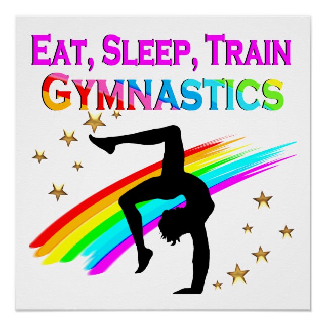POSTER TRAIN POUR ÊTRE UN CHAMPION DE GYMNASTIQUE (Devant)