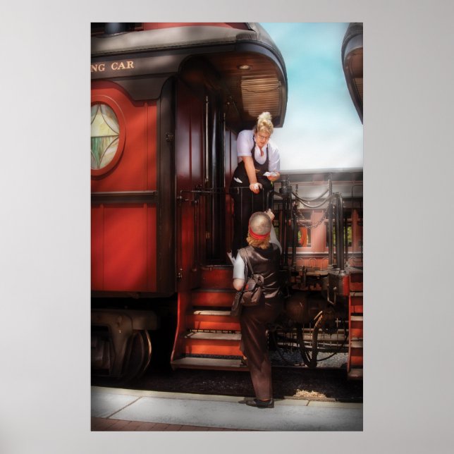 Poster Train - Réception d'un télégramme (Devant)