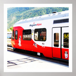 Poster Train régional des Alpes