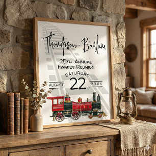 Poster Train rouge Reunion