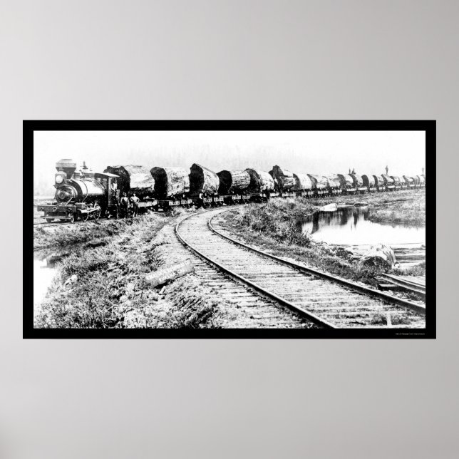 Poster Train RR avec Redwood Logs 1919 (Devant)