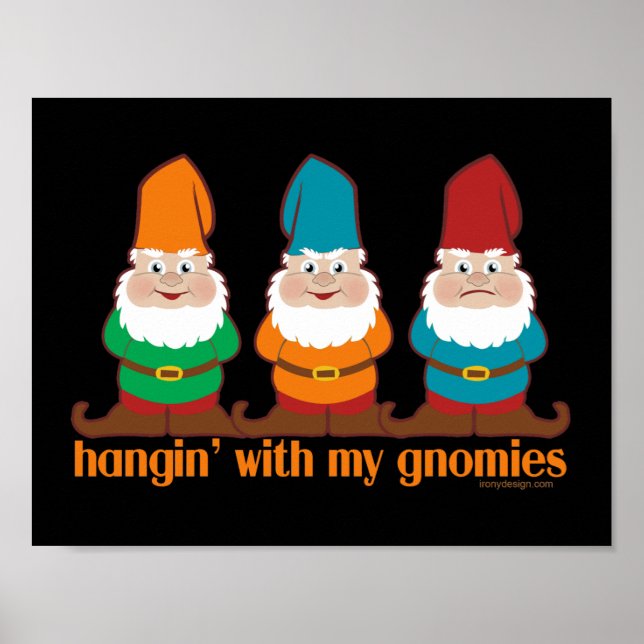Poster Trainaille avec mes gnomes (Devant)