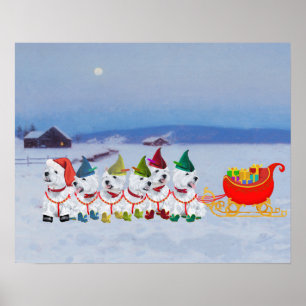 Poster Traîneau de Noël