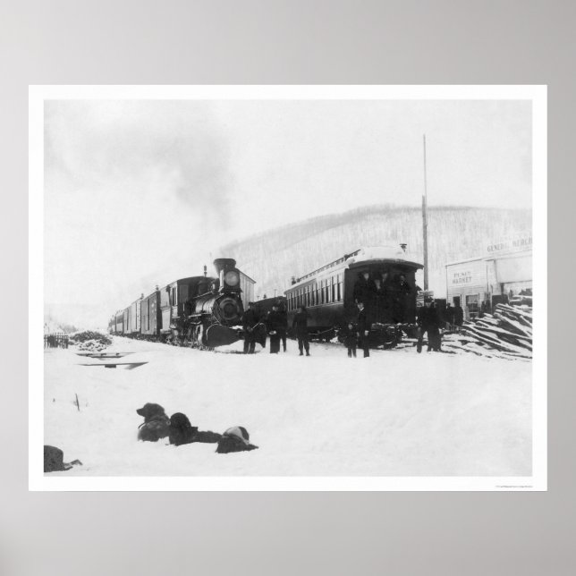 Poster Trains & Chiens Alaska 1916 (Devant)