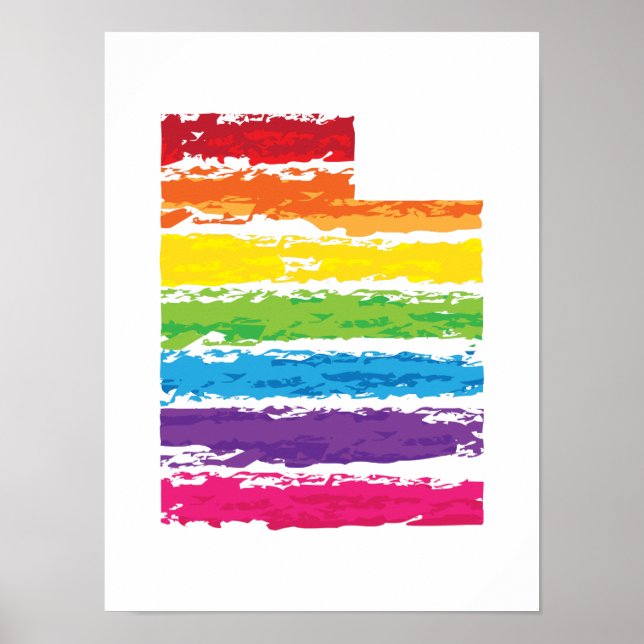 Poster traits de couleur utah (Devant)