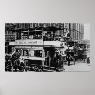 Poster Trams à Manchester, c.1900