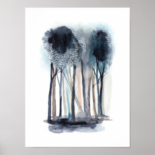 Poster Tranquil Abstract Trees