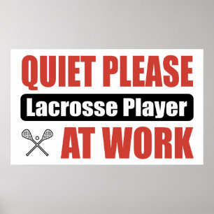 Poster Tranquille S'Il Vous Plaît Lacrosse Player Au Trav