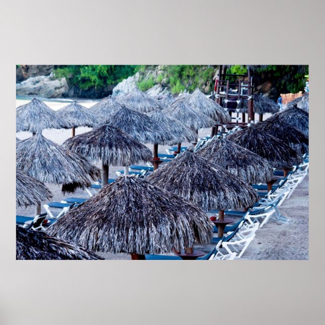 Poster Transats Et Abris De Plage (Devant)