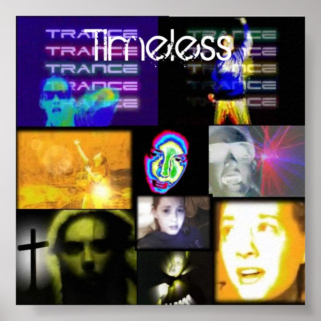 Poster transe, lumières, danser, trippé (Devant)