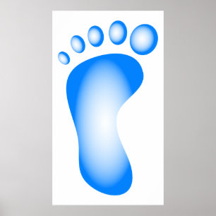 Poster Transparent Blue Foot