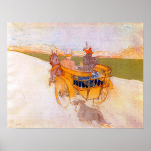 Poster Transport avec chien par Toulouse-Lautrec