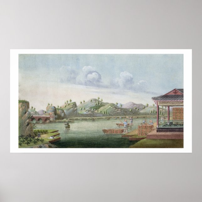 Poster Transport de caisses de thé (avec papier) (Devant)