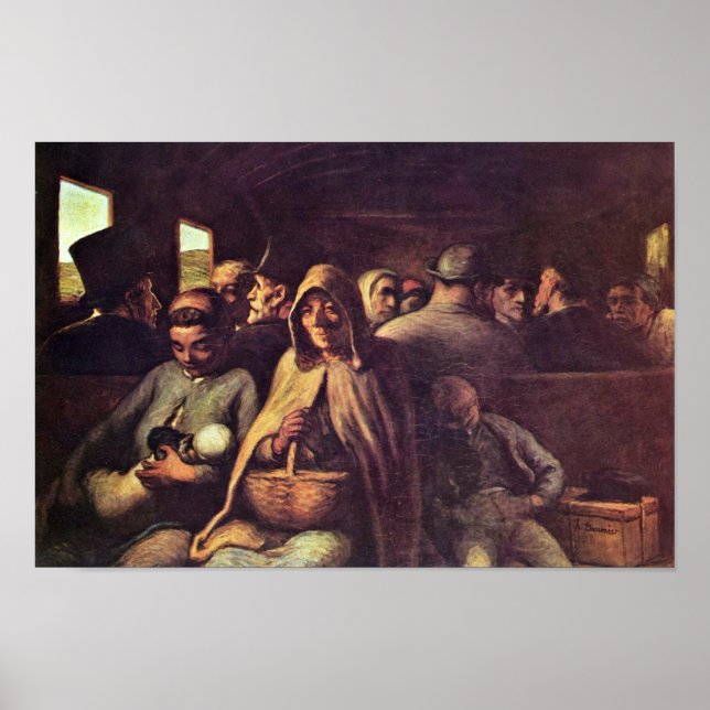 Poster Transport De Troisième Classe Par Daumier Honoré ( (Devant)