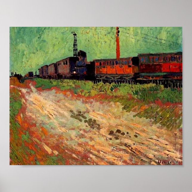 Poster Transporteurs ferroviaires (F466) Van Gogh Fine Ar (Devant)