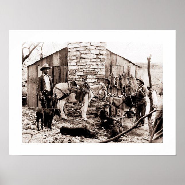Poster Trappeurs et leur cabane, États-Unis (Devant)
