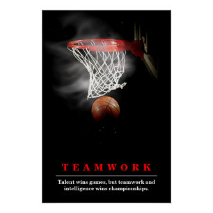 Poster Travail d'équipe Basketball Motivationnel Inspiran