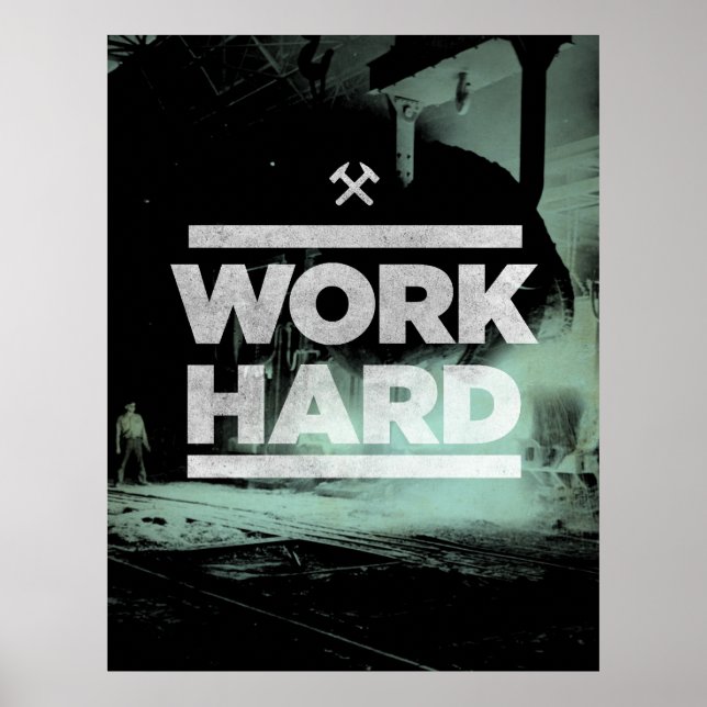 Poster Travail dur (Devant)