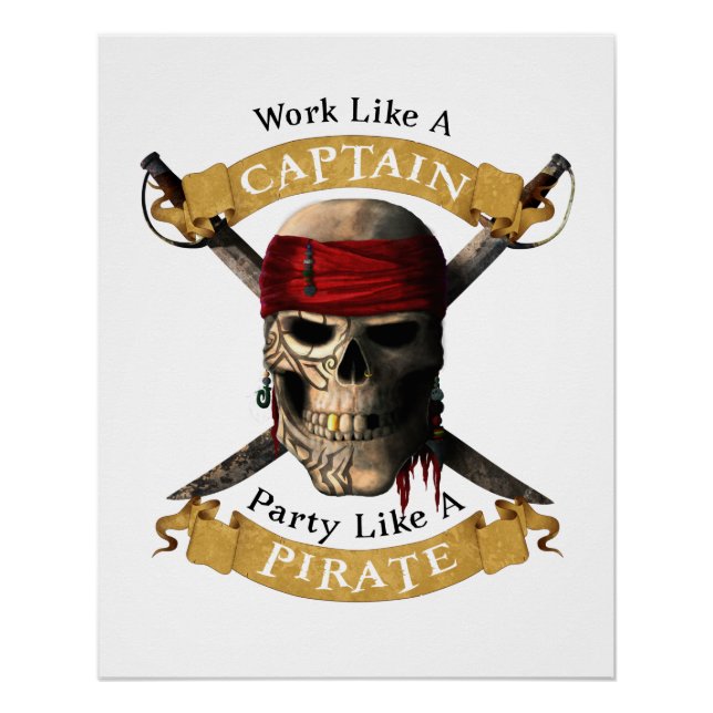 Poster Travailler Comme Une Partie De Capitaine Comme Un  (Devant)