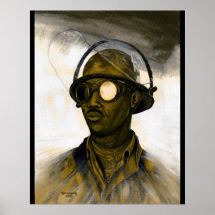 Poster Travailleur en acier