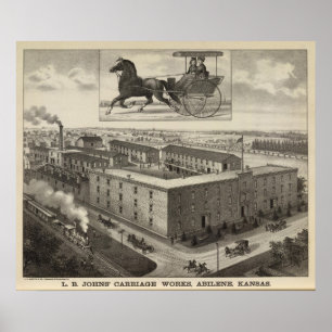 Poster Travaux de chariot de livre Johns, Abilene, le