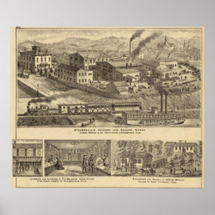 Poster Travaux de fonderie et de machine de Steubenville