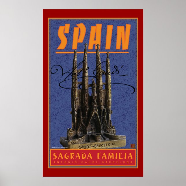 Poster TRAVEL-Spain-Gaudi (Devant)
