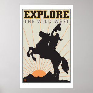 Poster TRAVEL-Texas-Wild West