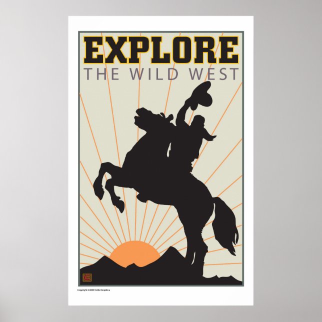 Poster TRAVEL-Texas-Wild West (Devant)
