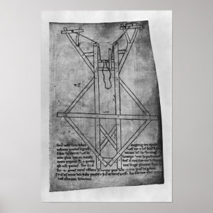 Poster Trebuchet, machine pour jeter des flèches